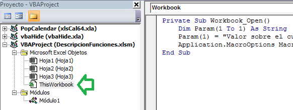ThisWorkbook - Codigo para mostrar descripciones