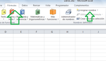 asignar nombre constante de Excel