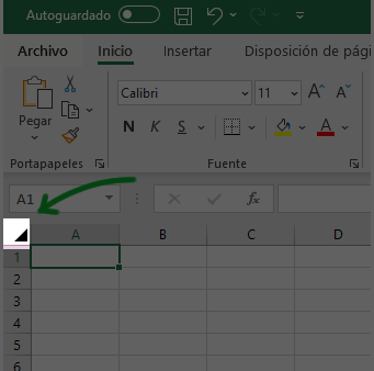Marcar todas las celdas de una hoja en Excel
